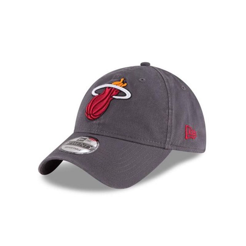 NBA Miami Heat Core Classic 9Twenty Adjustable (SMG4778) - Grey New Era Caps